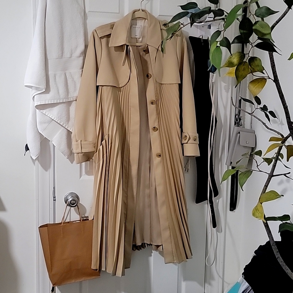 Sandro pleated trench coat